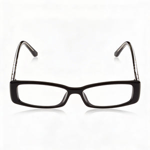 Emilio Pucci Rectangle Eyeglasses Unisex — front view, Black frame