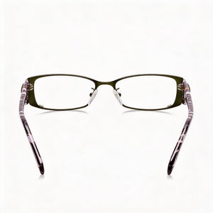 Emilio Pucci EP 2140 Rectangle Eyeglasses Women — side view, Green Plastic/Metal temples