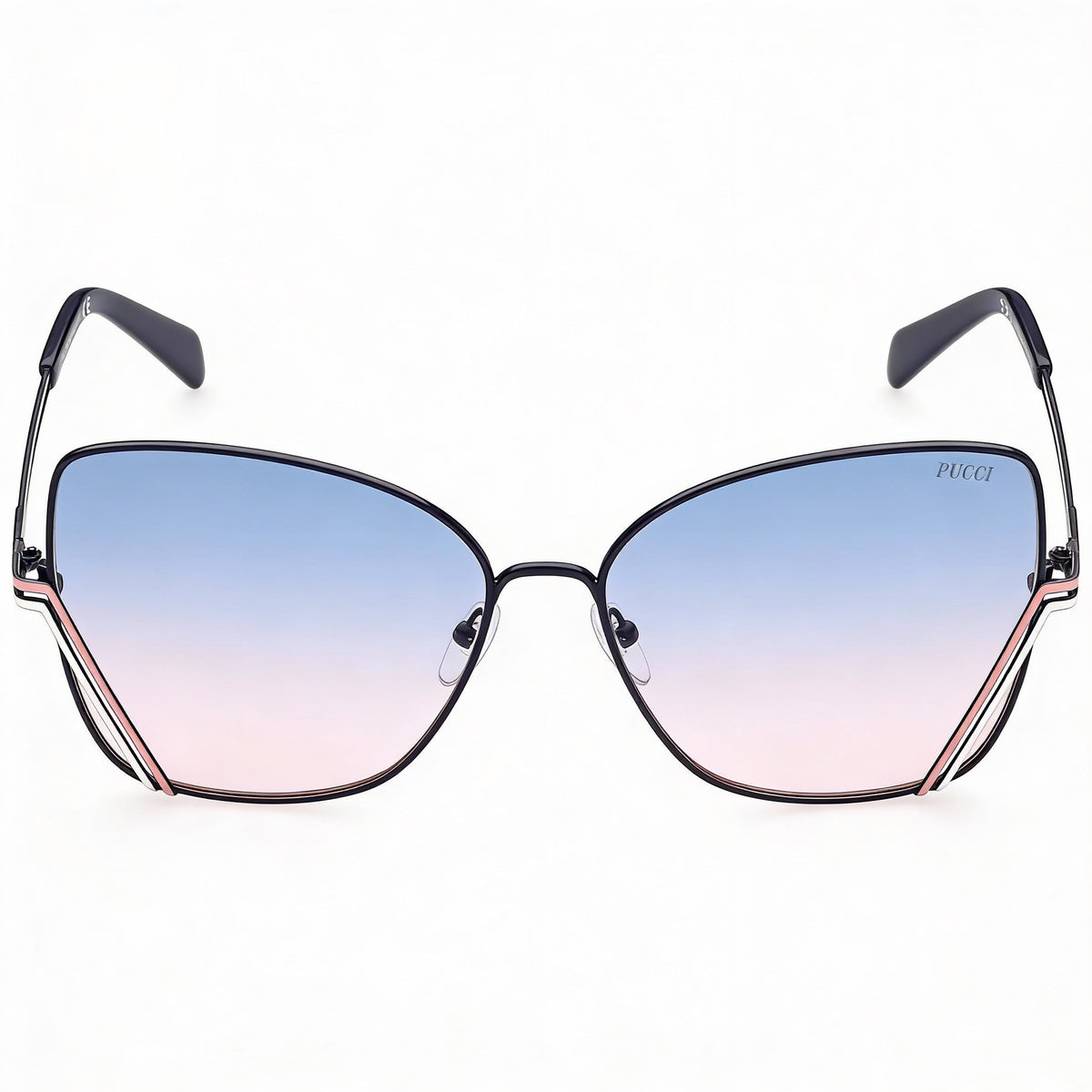 Gafas de sol Emilio Pucci EP0179 azules con mariposas y rosas unisex, 59 mm, Photo 2
