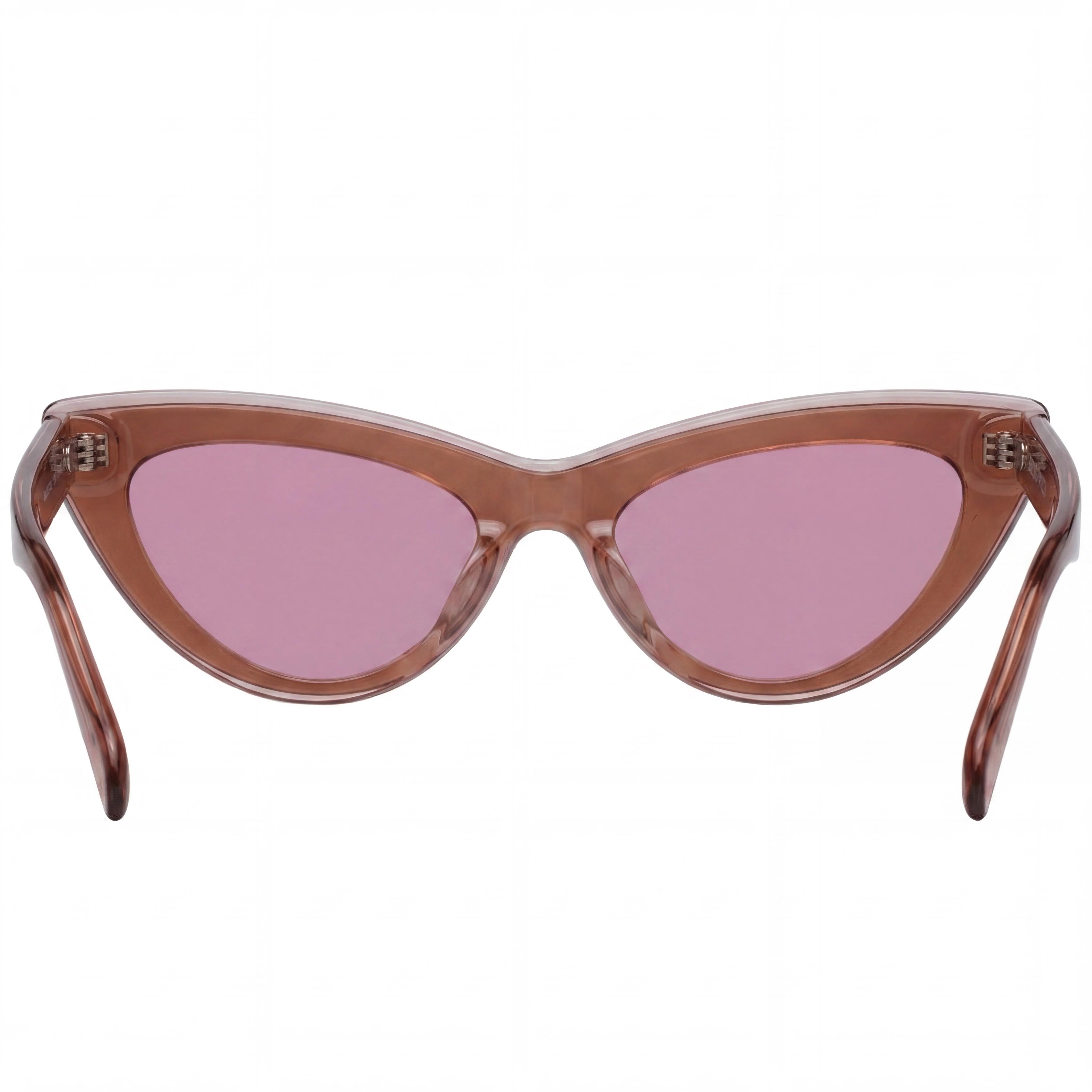 Gafas de sol Emilio Pucci Modern para mujer, montura completa de plástico marrón con lentes de policarbonato burdeos de 53 mm, Photo 4