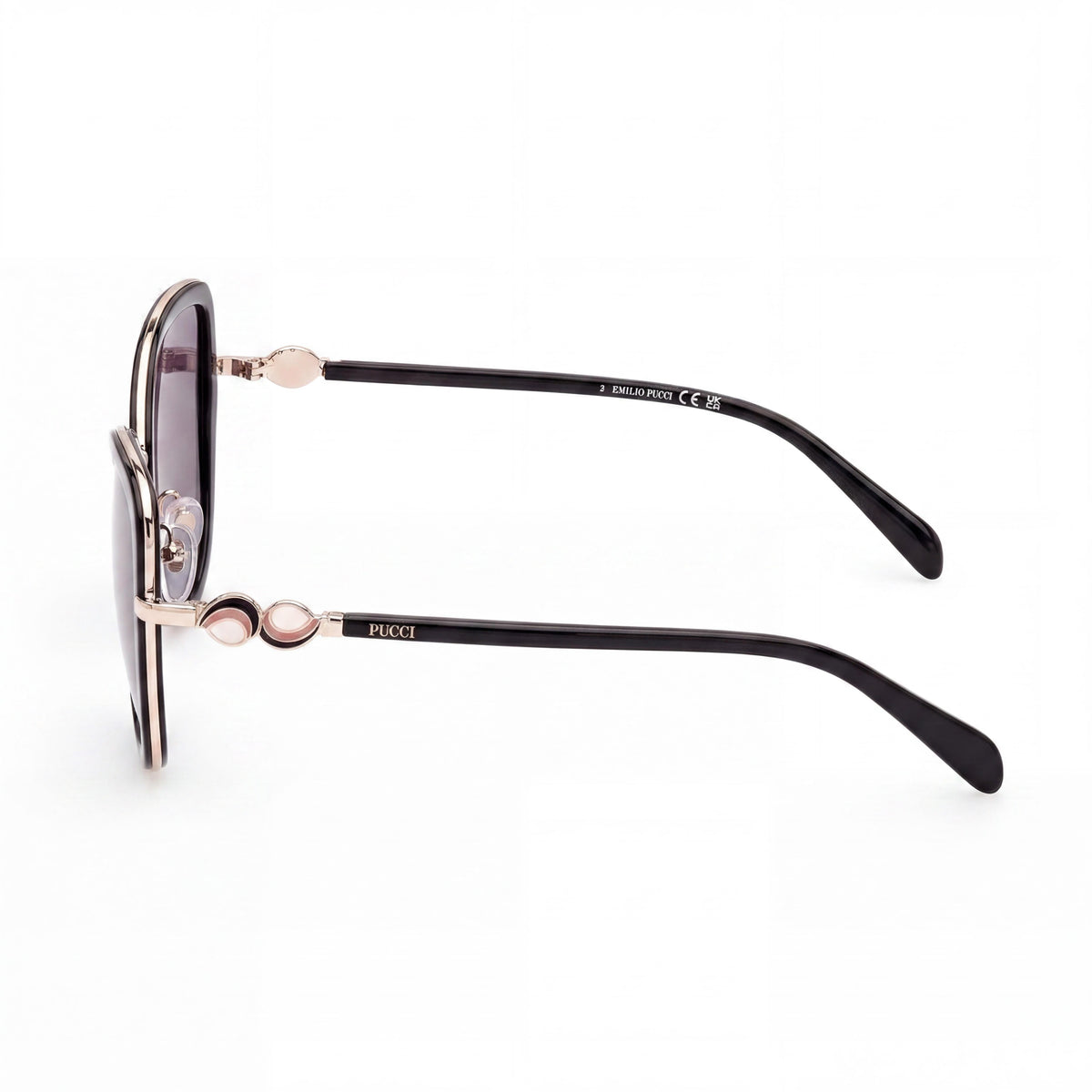 Emilio Pucci EP0184 Black Butterfly Sunglasses Unisex, 57mm, Photo 3