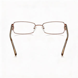Emilio Pucci EP2135 Rectangle Eyeglasses Unisex — side view, Brown temples
