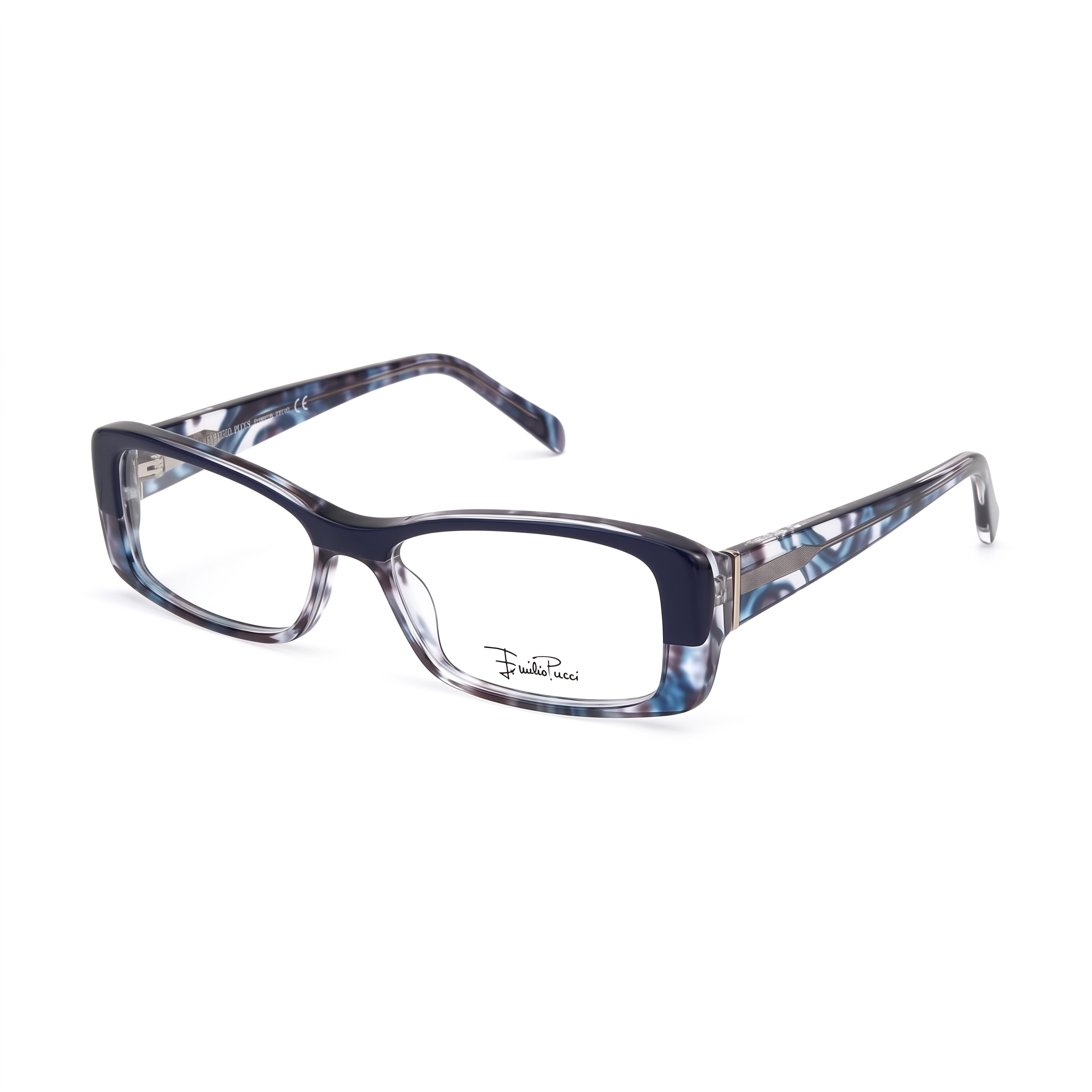 Emilio Pucci EP2651 403 Dark Blue Rectangle Eyeglasses for Women, Photo 1