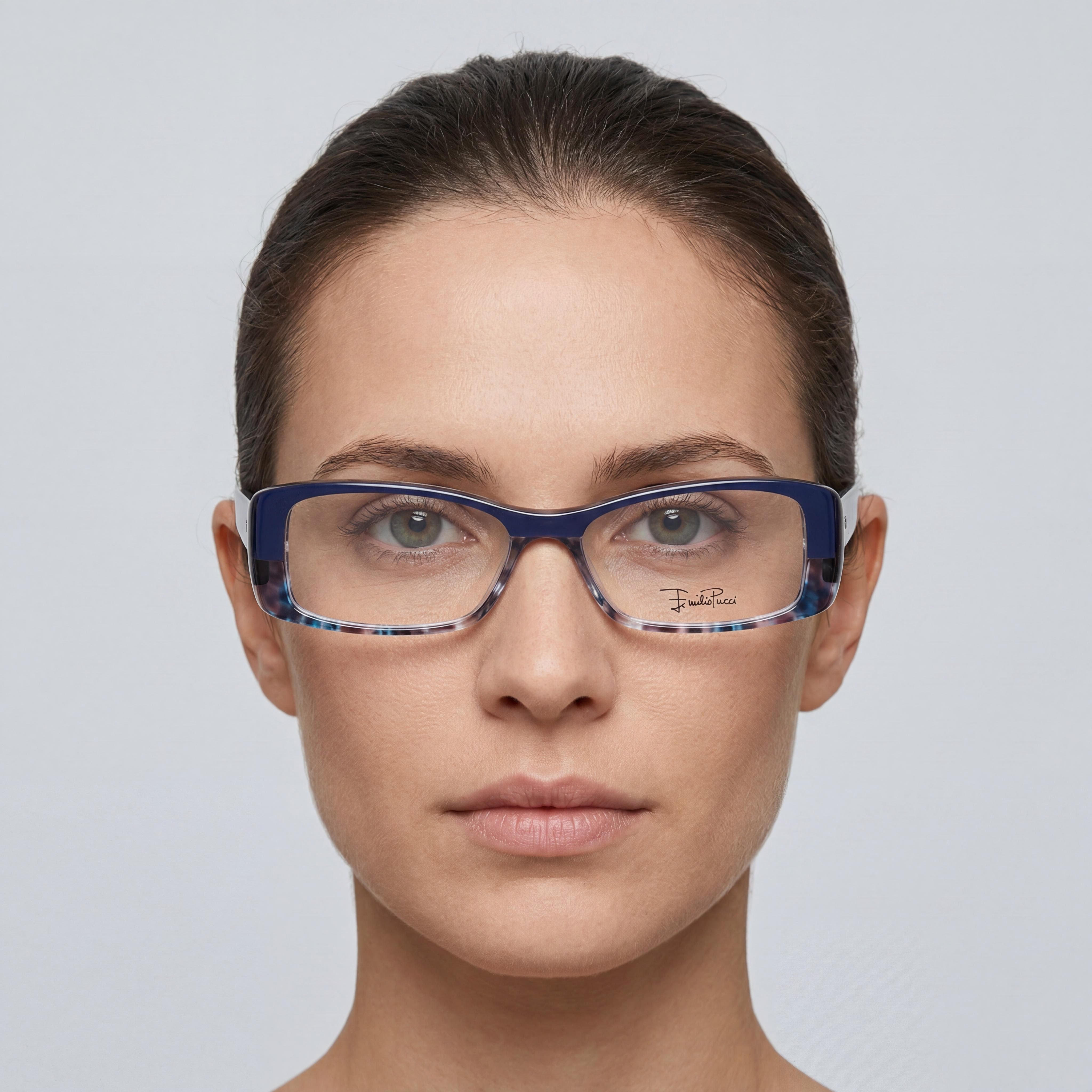 Emilio Pucci EP2651 403 Dark Blue Rectangle Eyeglasses for Women, Photo 4