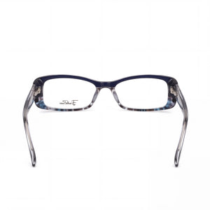Emilio Pucci EP2651 403 Rectangle Eyeglasses Women — side view, Blue Plastic temples