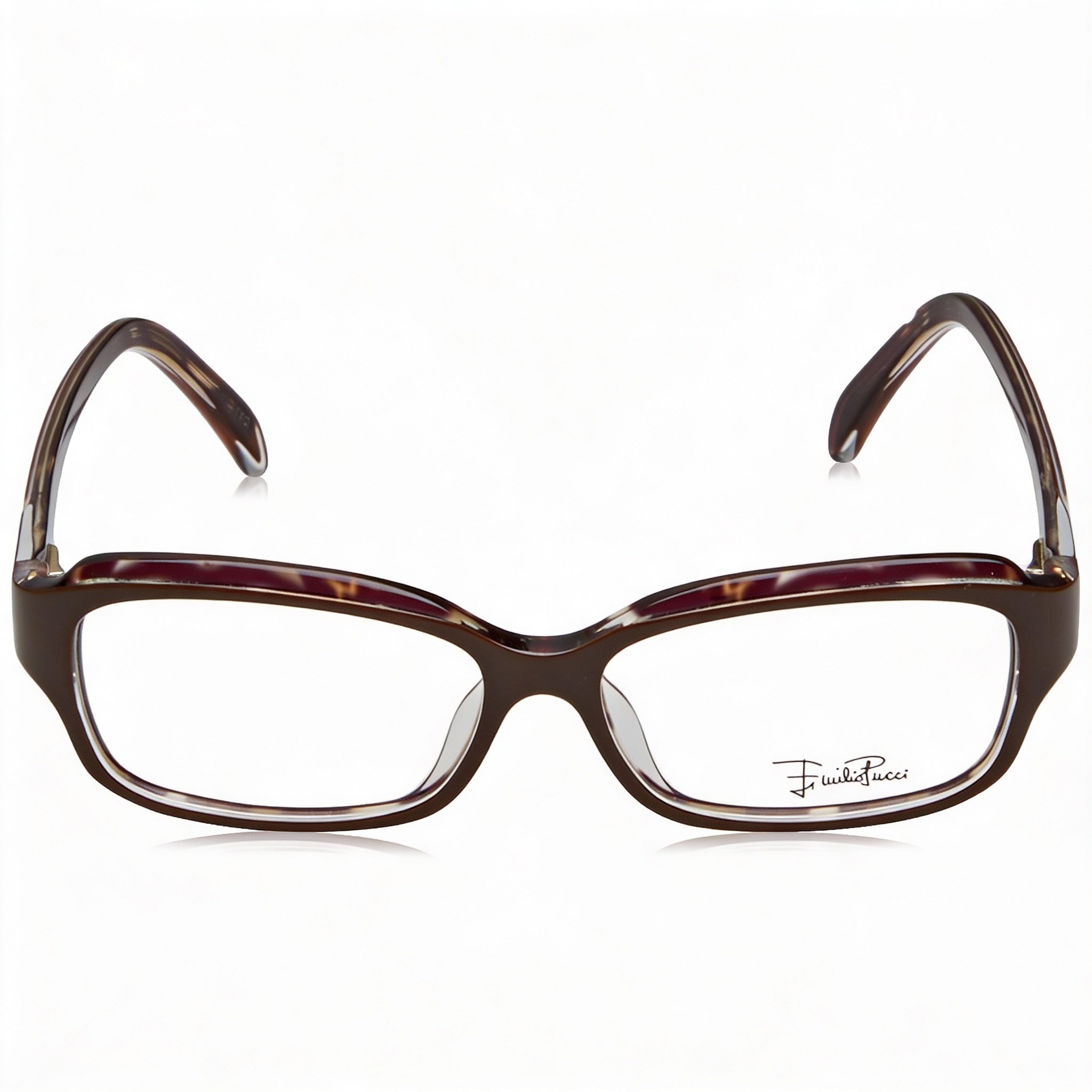 Emilio Pucci EP2669 (52 MM) Coffee Rectangle Eyeglasses Unisex, 52mm, Photo 2