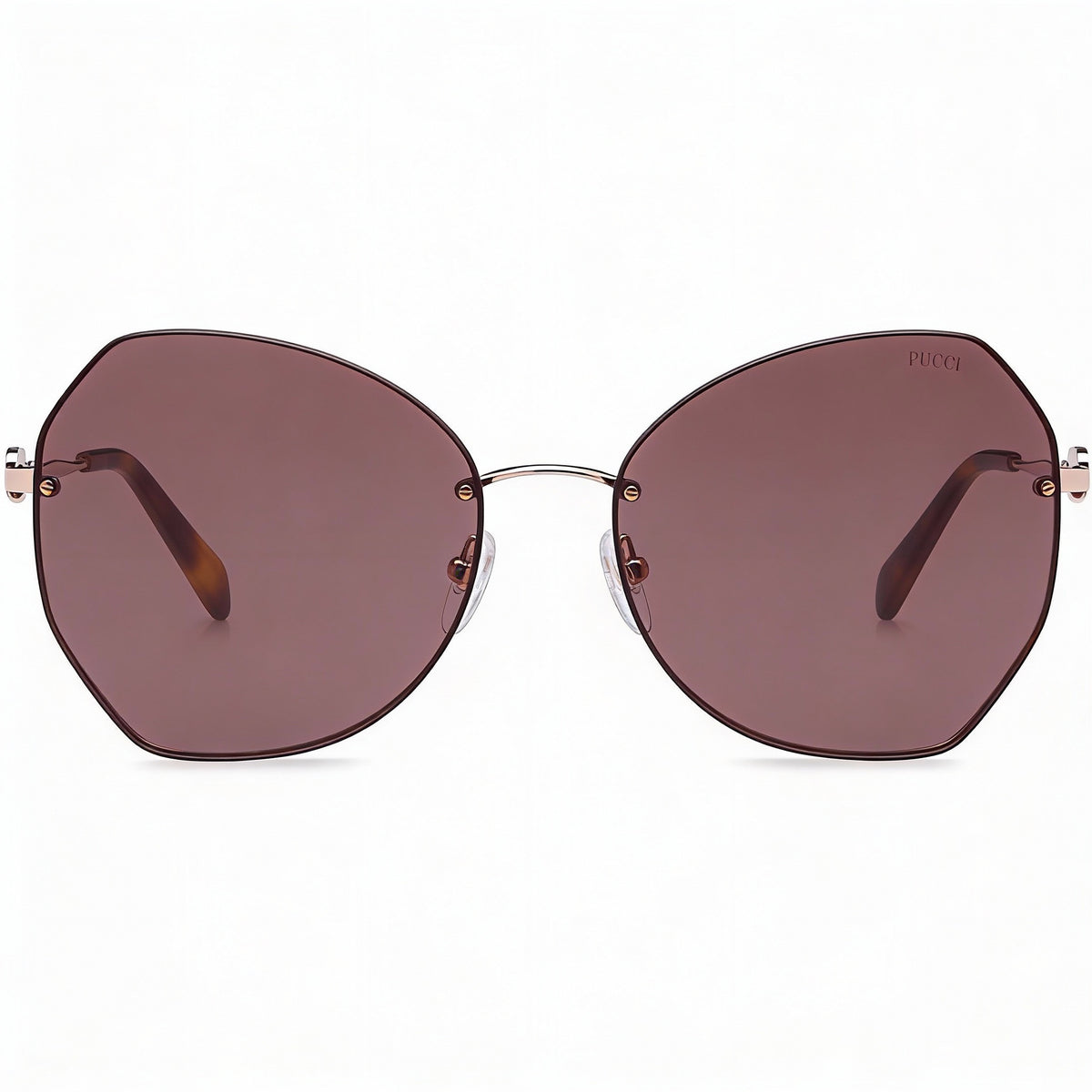 Gafas de sol Emilio Pucci de oro rosa con forma de mariposa para mujer, 61 mm, Photo 2