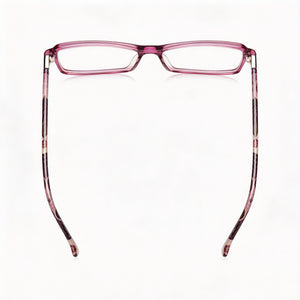 Emilio Pucci Rectangle Eyeglasses Unisex — side view, Pink temples