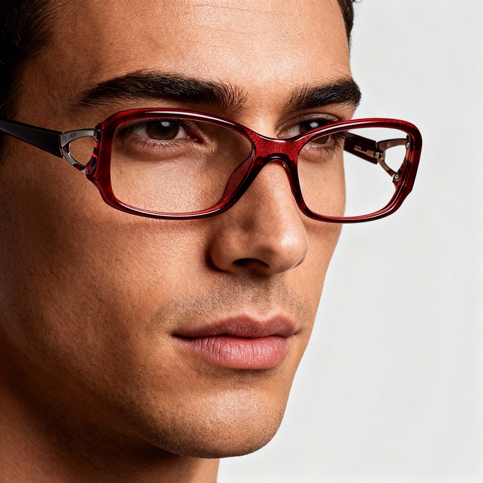 Emilio Pucci Wine Red Rectangle Eyeglasses Unisex, 53mm, Photo 3