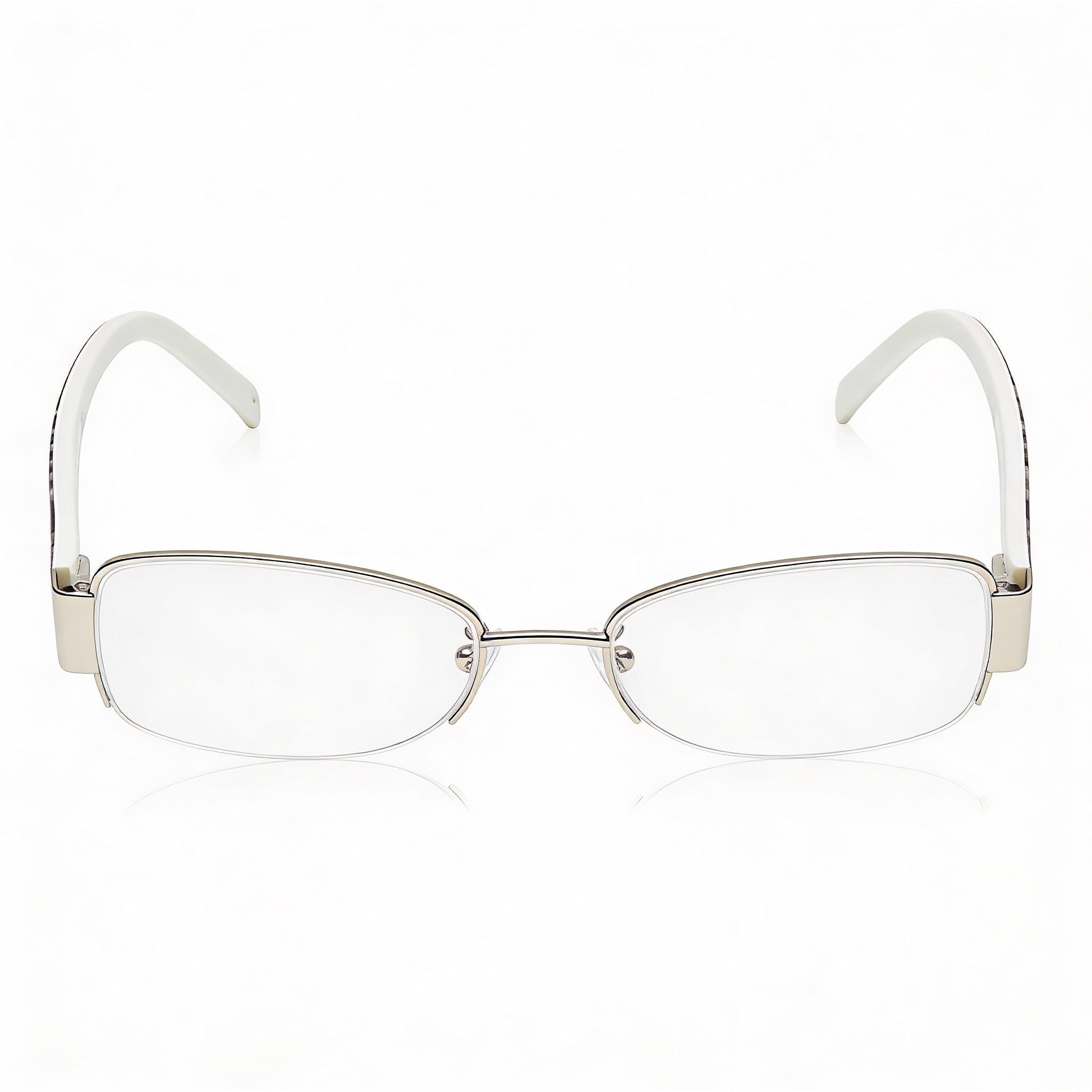 Emilio Pucci Silver Rectangle Eyeglasses Unisex, 53mm, Photo 2