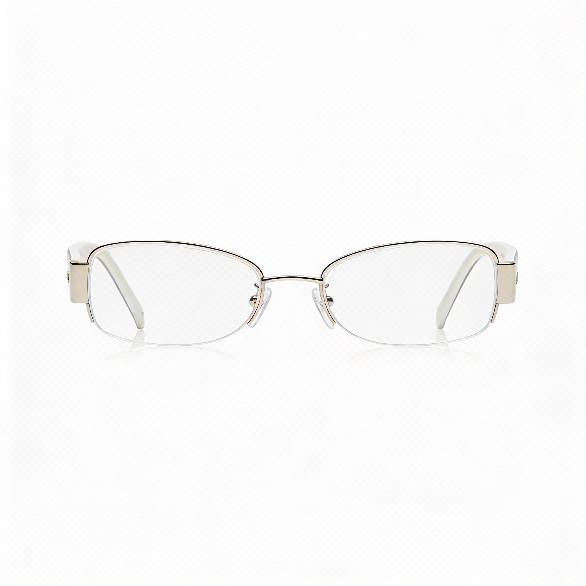 Emilio Pucci Silver Rectangle Eyeglasses Unisex, 53mm, Photo 3