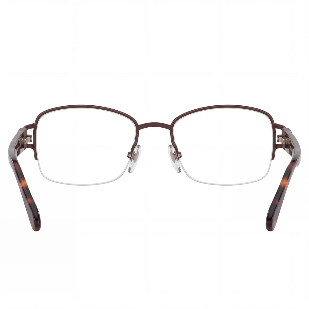 Emozioni 4388 Rectangle Eyeglasses Men — side view, Brown temples