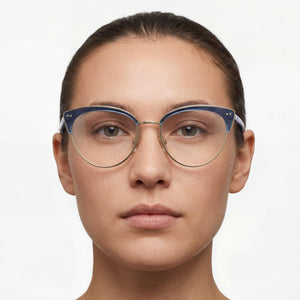 Emozioni Classic Round Eyeglasses for Unisex — interior view, demo lenses