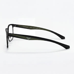 Emporio Armani Ea1163 Rectangle Eyeglasses Women — side view, Black Metal temples
