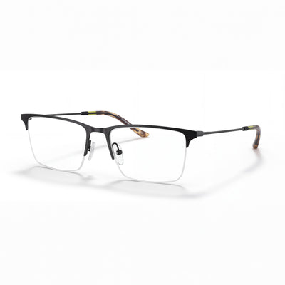 Emporio Armani Ea1171 Black Rectangle Eyeglasses for Men, Metal frame