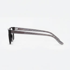 Emporio Armani Ea3218 Rectangle Eyeglasses Women — side view, Black Plastic temples