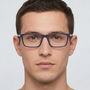 Emporio Armani EA3251D Rectangle Eyeglasses for Men — interior view, Plastic demo lenses