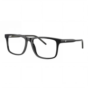 Emporio Armani Ea3257 Shiny Black Square Eyeglasses for Men, Plastic frame