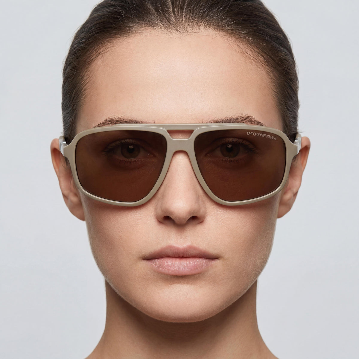 Gafas de sol de aviador Emporio Armani Ea4236u para mujer, color marrón, 59mm, Photo 4