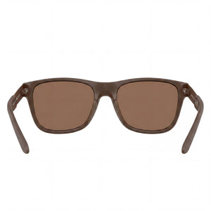 Emporio Armani EA4243 Rectangle Eyeglasses Women — side view, Brown Plastic temples