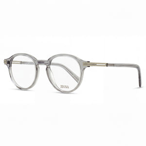 Ermenegildo Zegna EZ5269 Gray Round Eyeglasses for Men, Brown frame