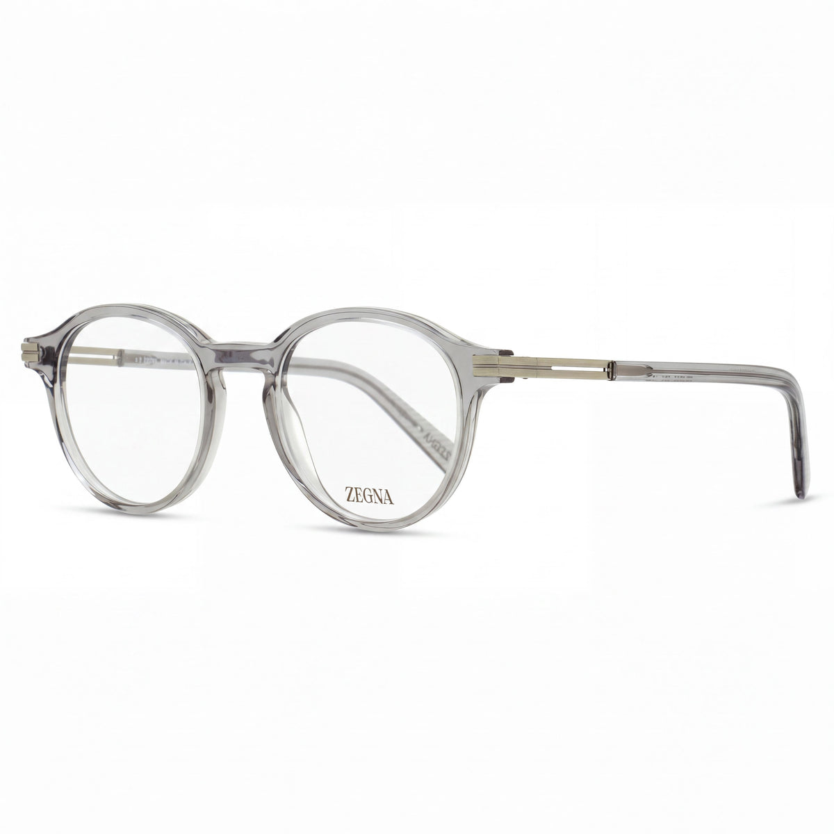 Gafas graduadas Ermenegildo Zegna para hombre 5269@48048# de policarbonato transparente en marrón oscuro brillante, 48 mm, Photo 1