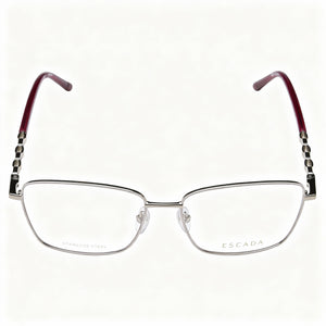 Escada Rectangle Eyeglasses for Women — front view, Metal