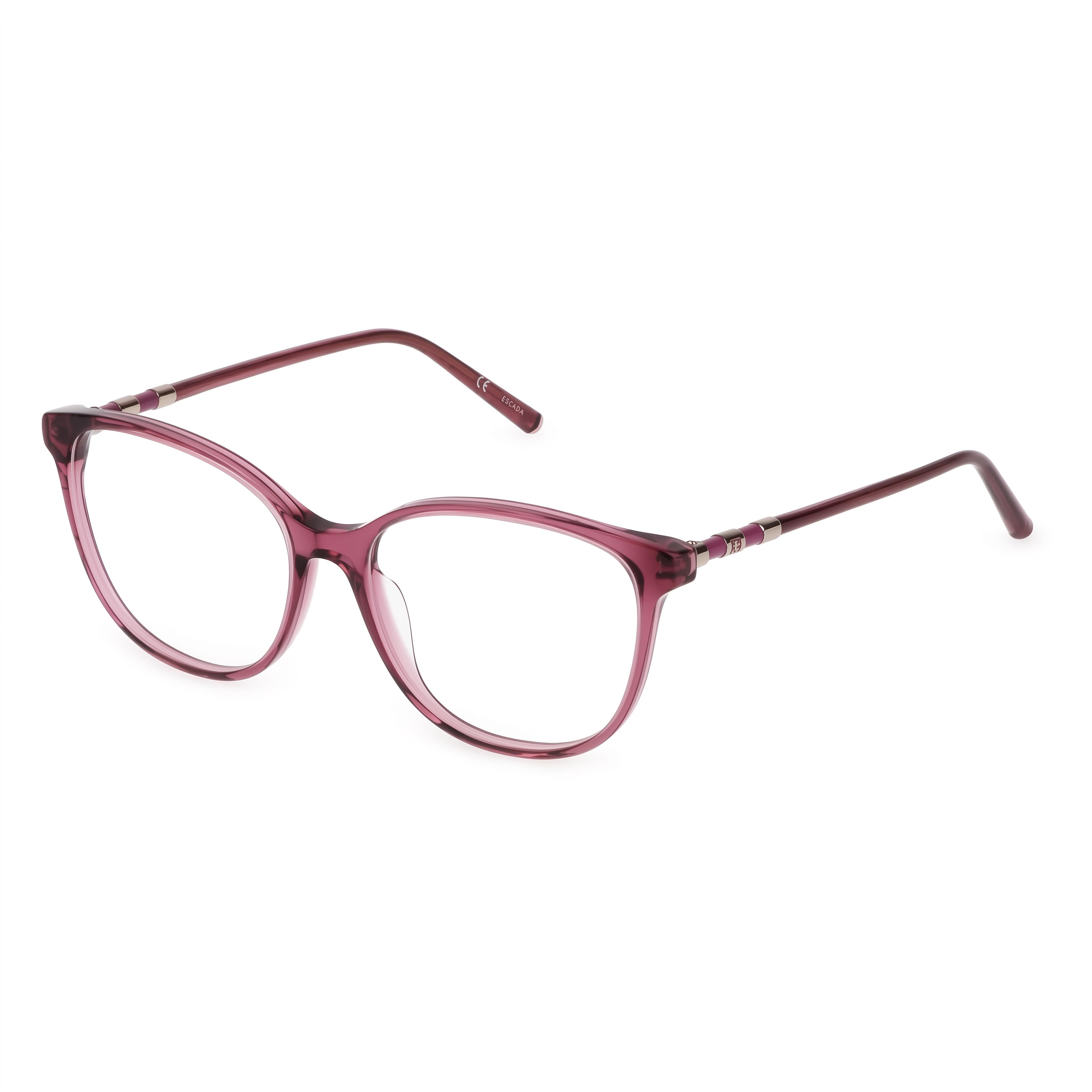 Escada Wine Red Rectangle Eyeglasses for Women, Acetate 53mm, Photo 1