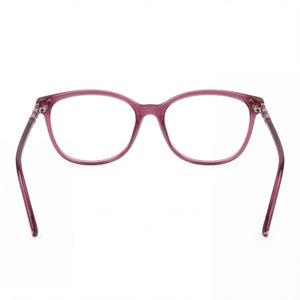 Escada Rectangle Eyeglasses Women — side view, Pink Acetate temples
