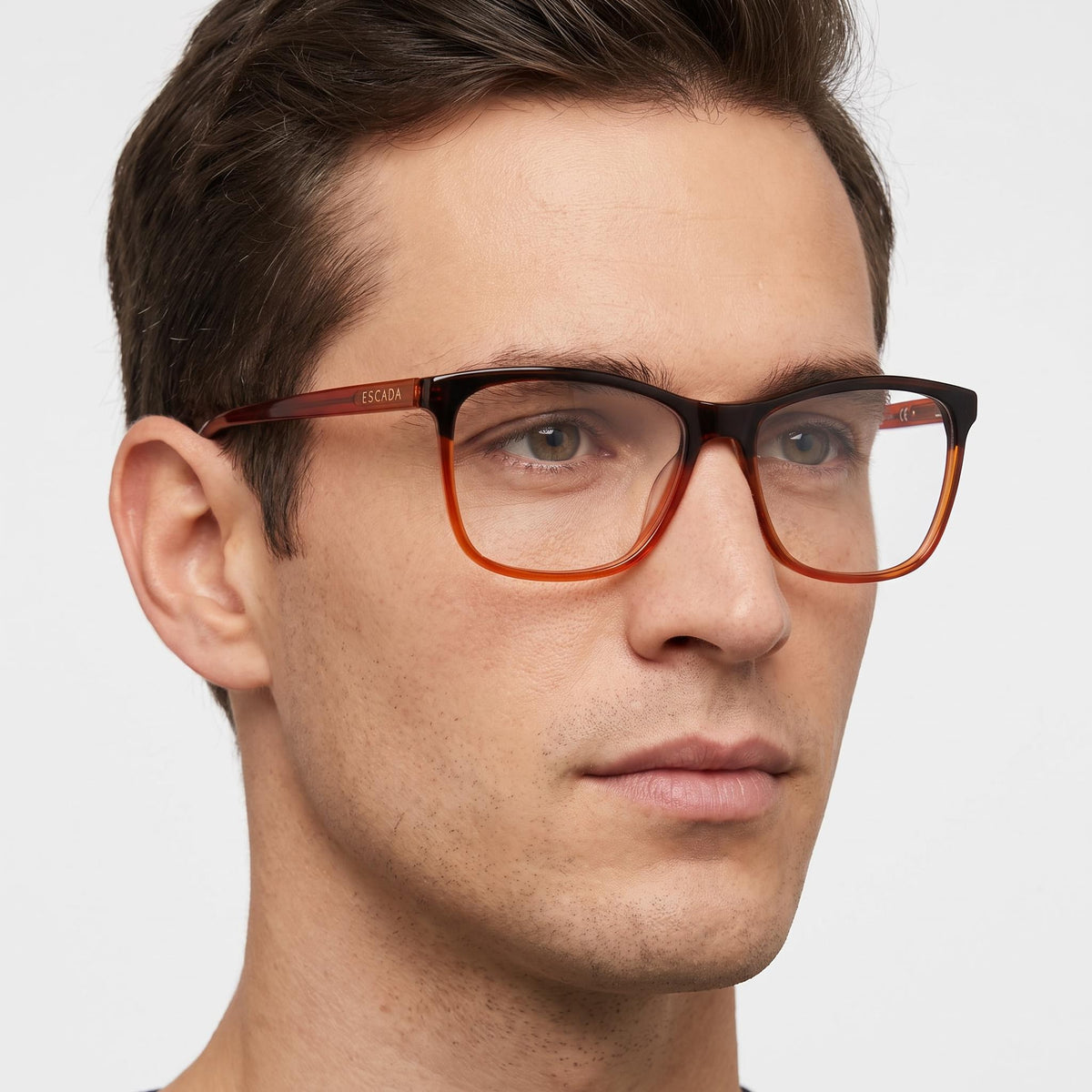 Escada Vesa13 Yellow Brown Havana Eyeglasses for Men, 55mm, Photo 4