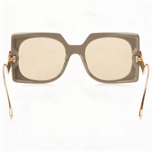 Etro 0026/S Square Sunglasses Women — side view, Non-Polarized Brown lens