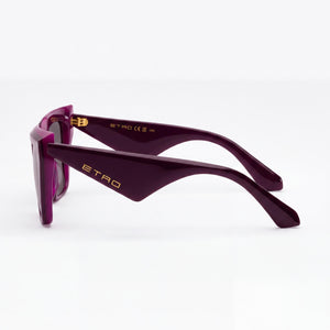 Etro 0096/G/S Cat Eye Sunglasses Women — side view, Not polarised Plum Fuchsia lens