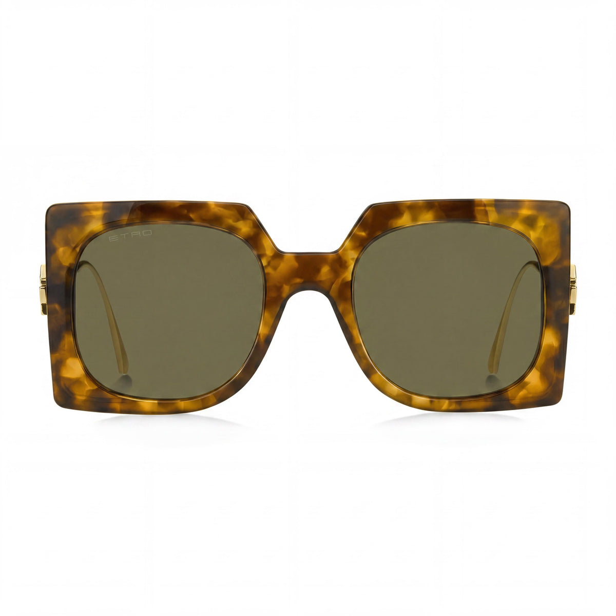 Gafas de sol cuadradas Etro Casual 0026/S Yellow Havana Brown para mujer, 54 mm, Photo 2
