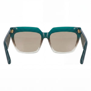 Etro Casual Square Sunglasses Women — side view, Non-Polarized Khaki Green lens