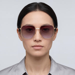 Etro Casual Rectangle Sunglasses for Women — interior view, Non-Polarized lens detail