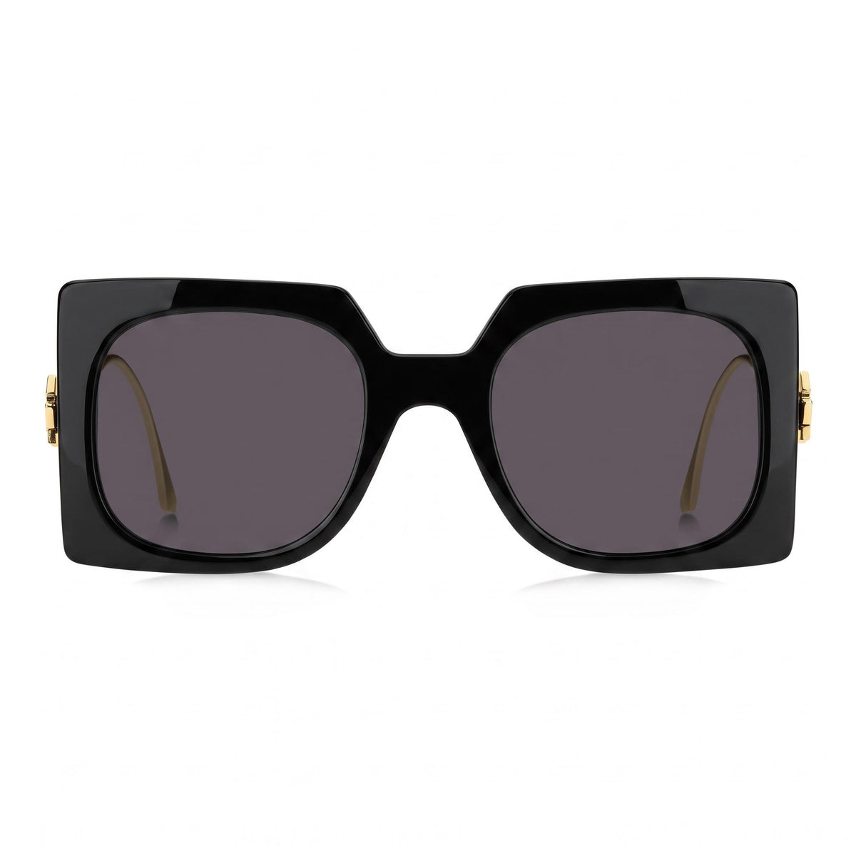 Gafas de sol clásicas Etro para mujer, montura de acetato en gris y negro, lentes negras no polarizadas de 54 mm, Photo 2