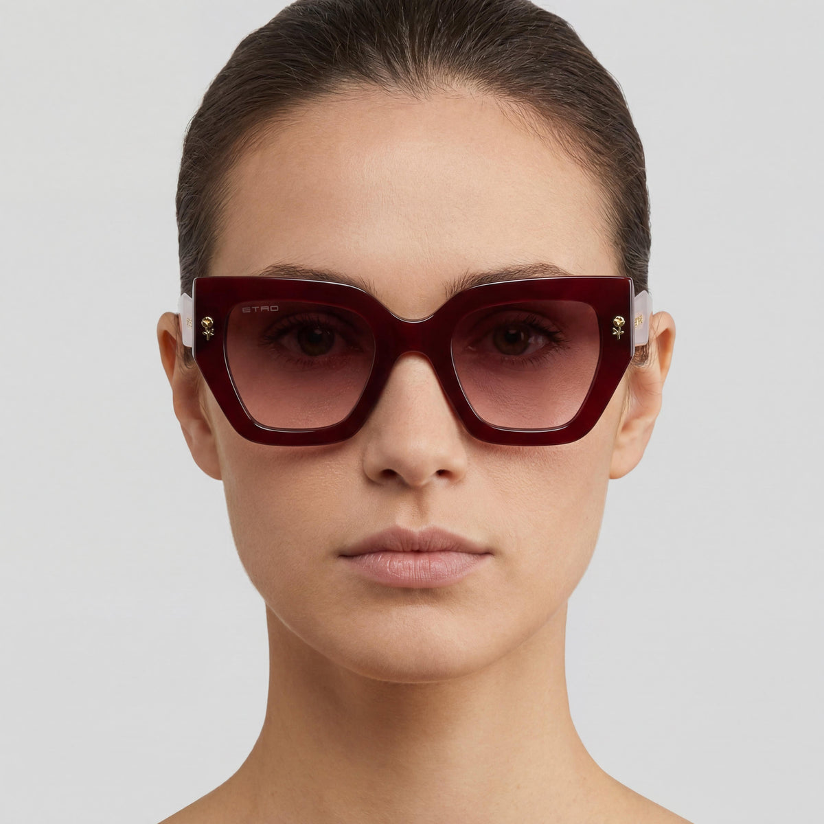 Gafas de sol para mujer Etro estilo ojo de gato en color burdeos, 50 mm, Photo 4