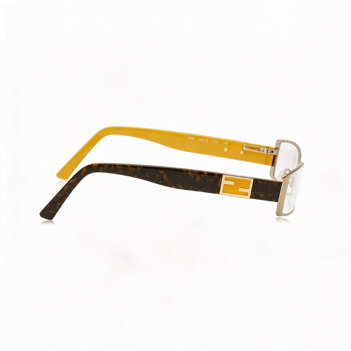 Fendi Gold Rectangle Eyeglasses for Women, Composite 52mm, Photo 2