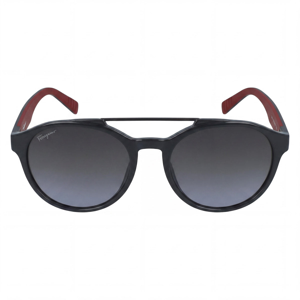 Ferragamo Aviators SF937SM Dark Grey, Red Sunglasses Unisex, 53mm, Photo 2