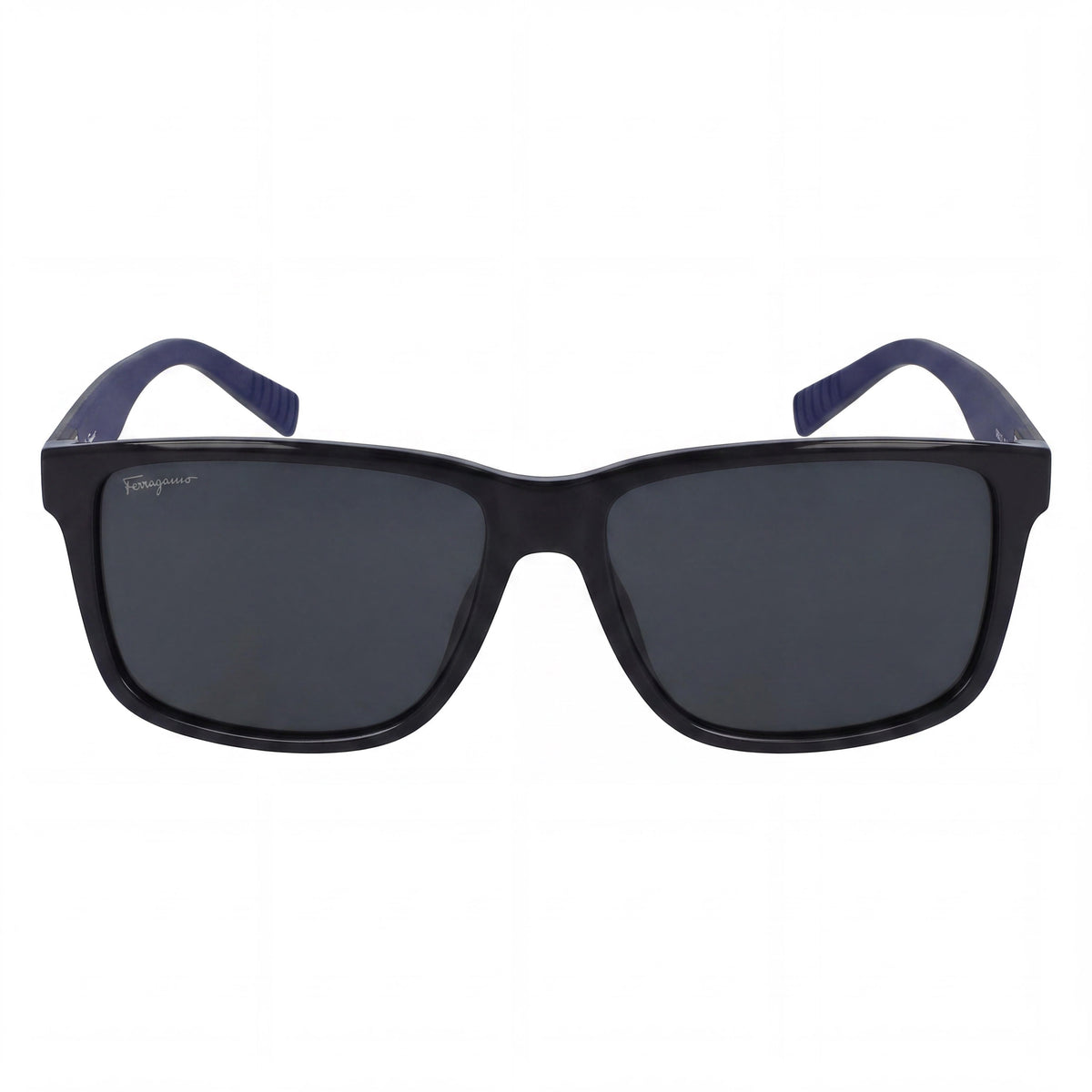 Gafas de sol rectangulares Ferragamo negro mate para hombre, 57 mm, Photo 2