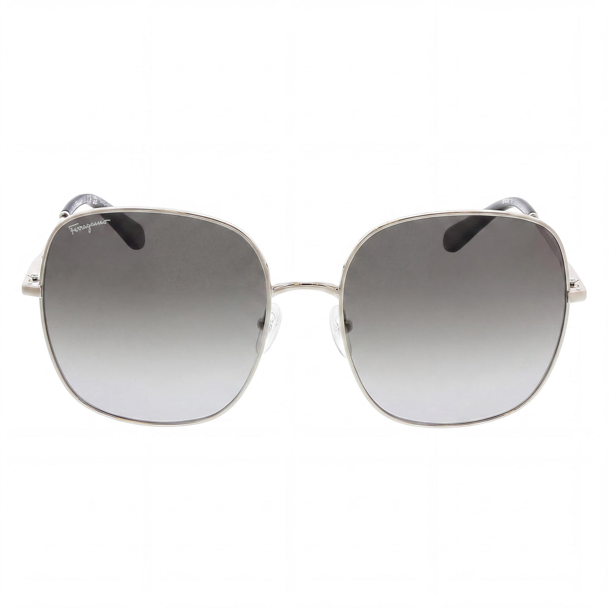 Gafas de sol cuadradas Ferragamo Classic SF300S plateadas para mujer, 59 mm, Photo 2