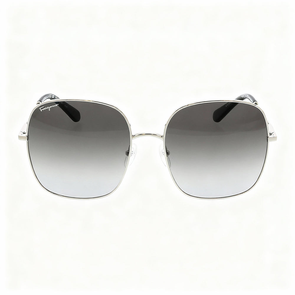 Ferragamo Classic Square Sunglasses for Women — front view, Plastic frame