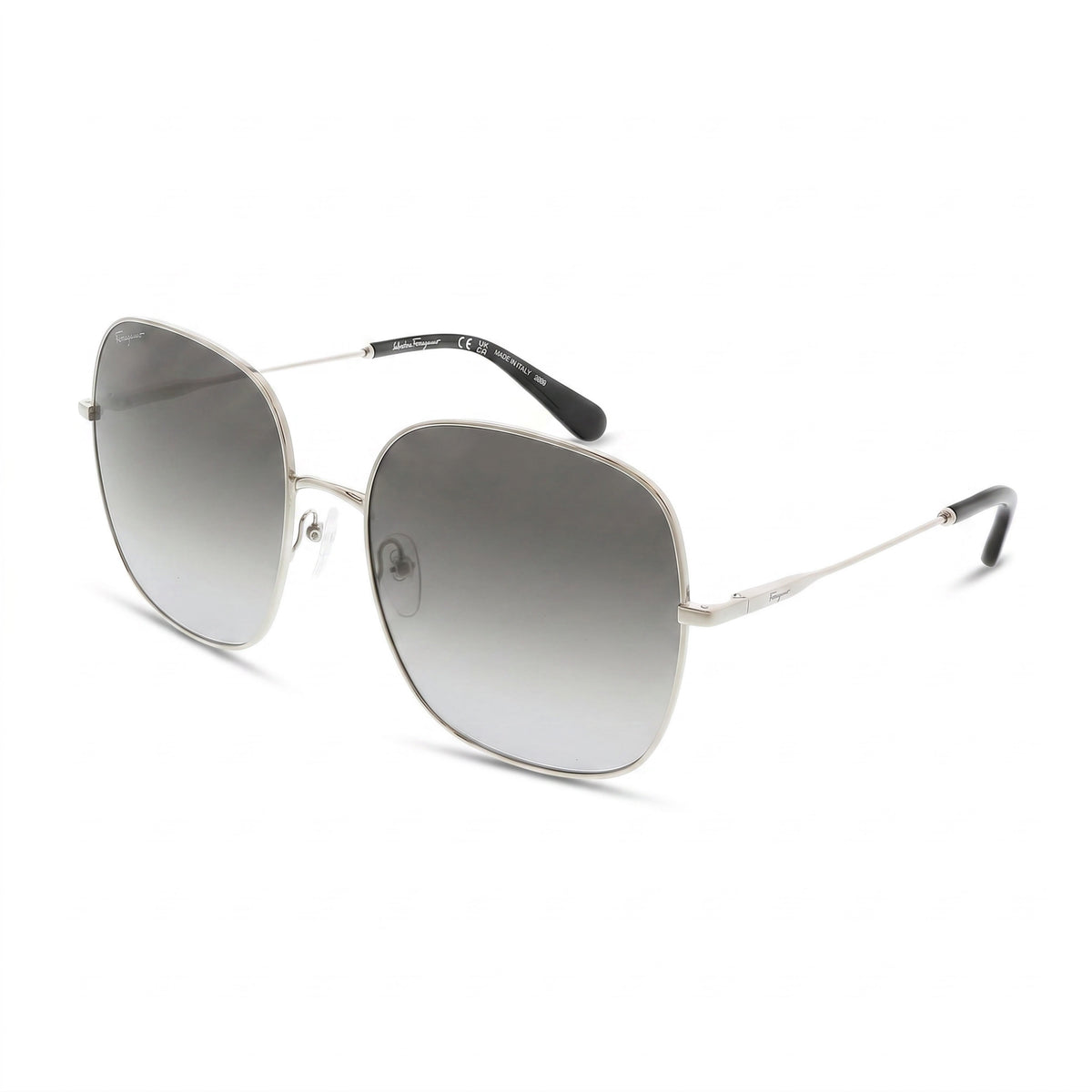 Ferragamo Classic Silver Square Gradient Sunglasses for Women, 59mm, Photo 1