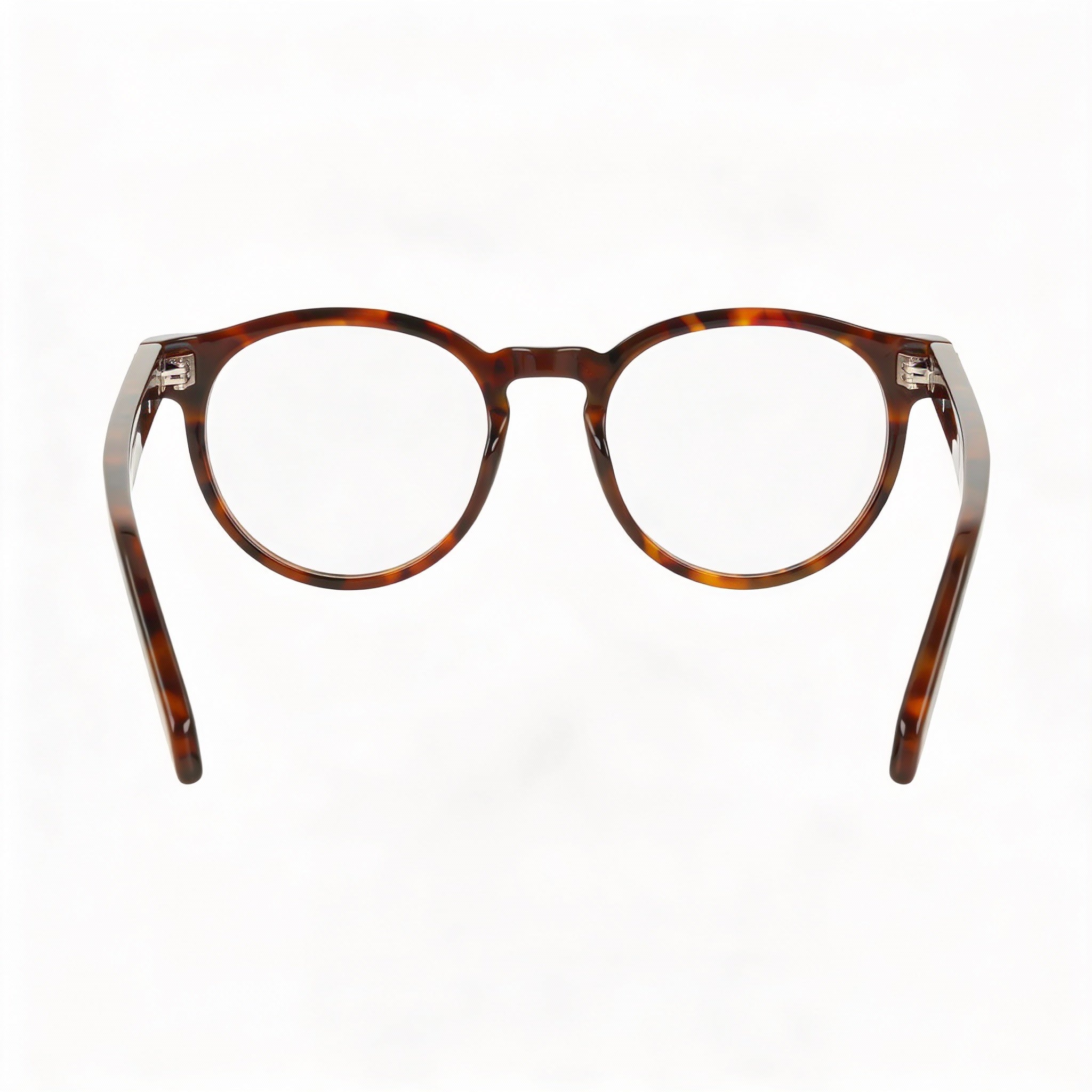 Ferragamo Brown Tortoise Round Eyeglasses for Men, 50mm, Photo 2