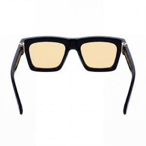 Ferragamo Modern Rectangle Sunglasses for Men — interior view, Non-Polarized lens detail