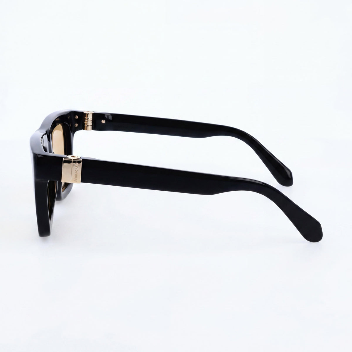 Ferragamo Modern SF2071S Black Gold Rectangle Sunglasses for Men, 54mm, Photo 3