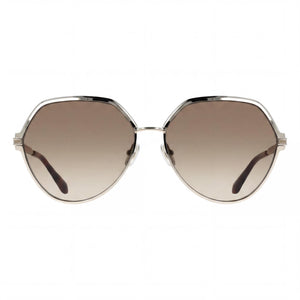 Ferragamo Modern Round Sunglasses for Men — front view, Metal frame