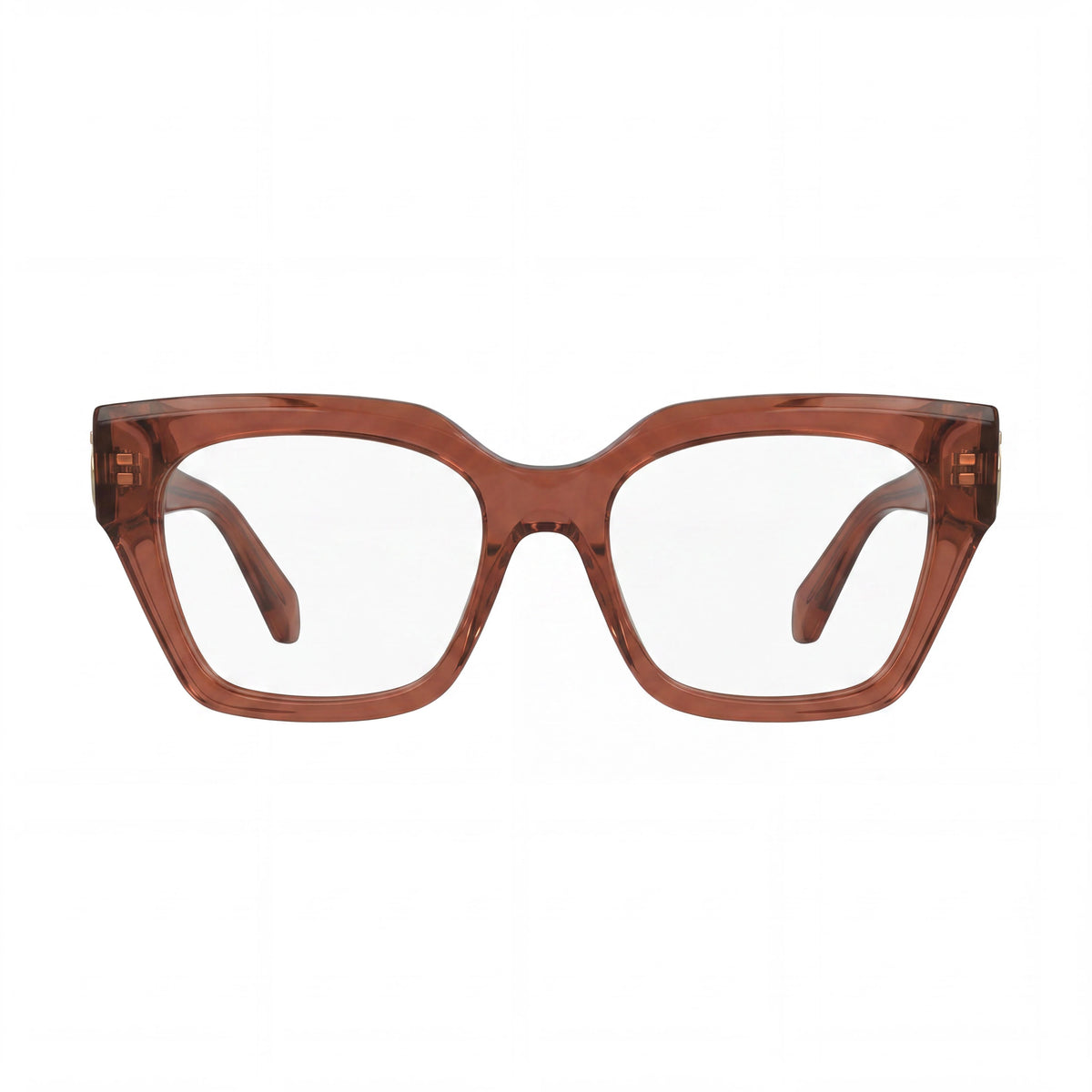 Ferragamo SF2983 Transparent Rust Rectangle Eyeglasses Unisex, 53mm, Photo 2