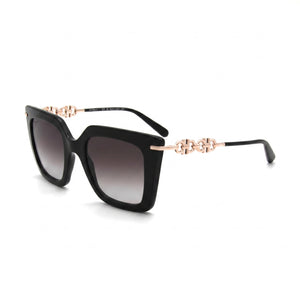 Ferragamo SF 1041S 001 Black Square Sunglasses for Women, Grey lens