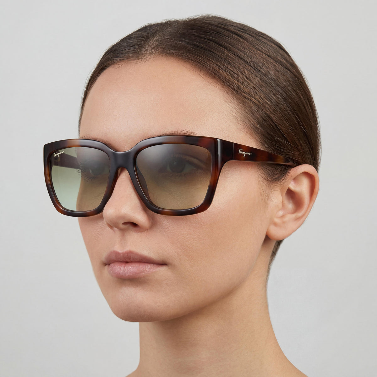 Gafas de sol para mujer Ferragamo Sf1018s 214 Havana cuadradas, 59 mm, Photo 5